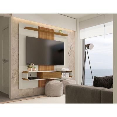 Painel Tv Até 65" Lisboa com Porta Off White Cinamomo Ripa