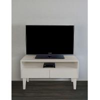 Rack Para Tv Bancada Com Nicho E Gaveta Off White Laca - 2