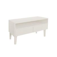 Rack Para Tv Bancada Com Nicho E Gaveta Off White Laca - 3