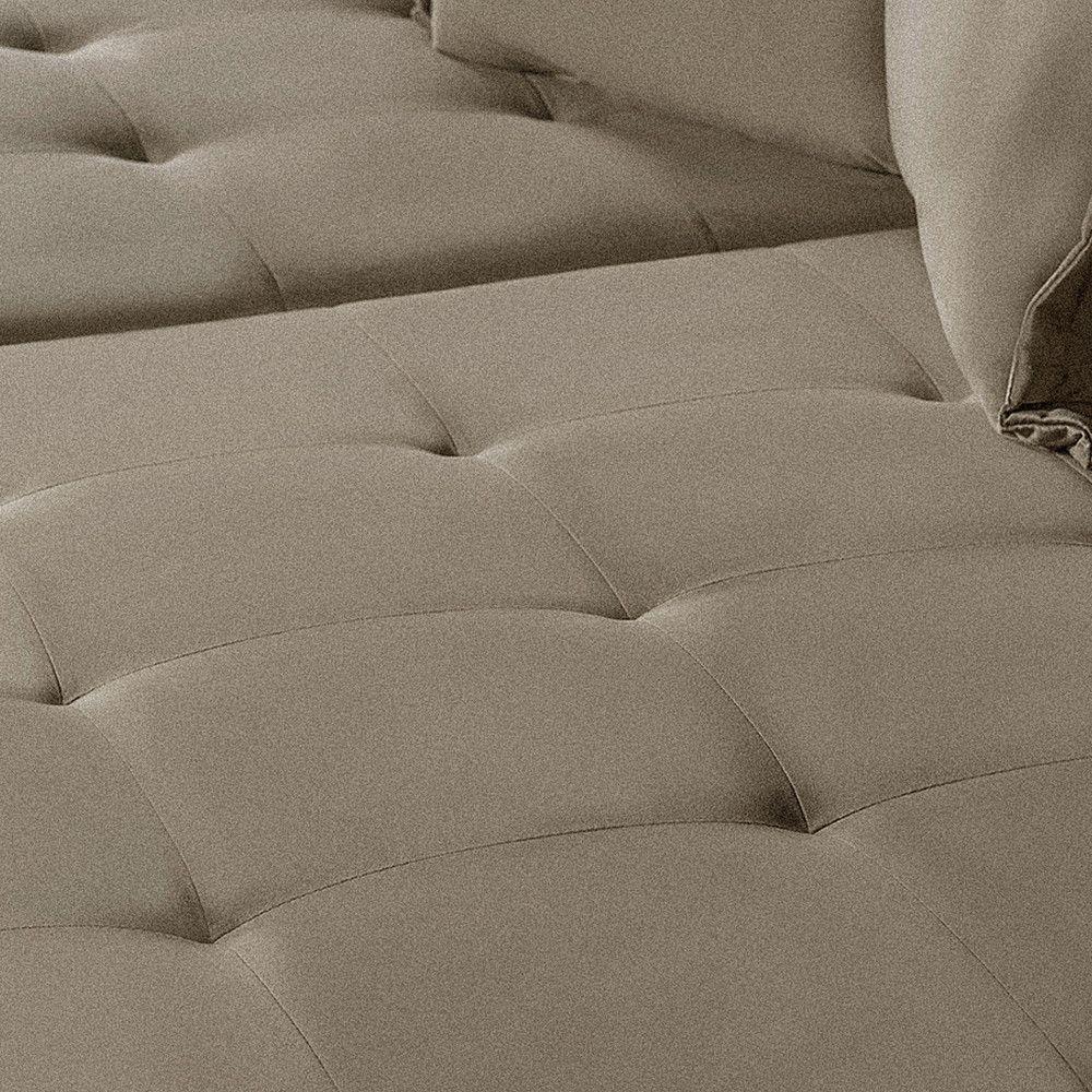 Sofá 6 Lugares 2.90 Mt Com Molas Retrátil E Reclinável Bege - 3