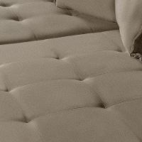 Sofá 6 Lugares 2.90 Mt Com Molas Retrátil E Reclinável Bege - 3