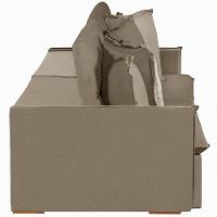 Sofá 6 Lugares 2.90 Mt Com Molas Retrátil E Reclinável Bege