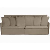 Sofá 6 Lugares 2.90 Mt Com Molas Retrátil E Reclinável Bege - 9