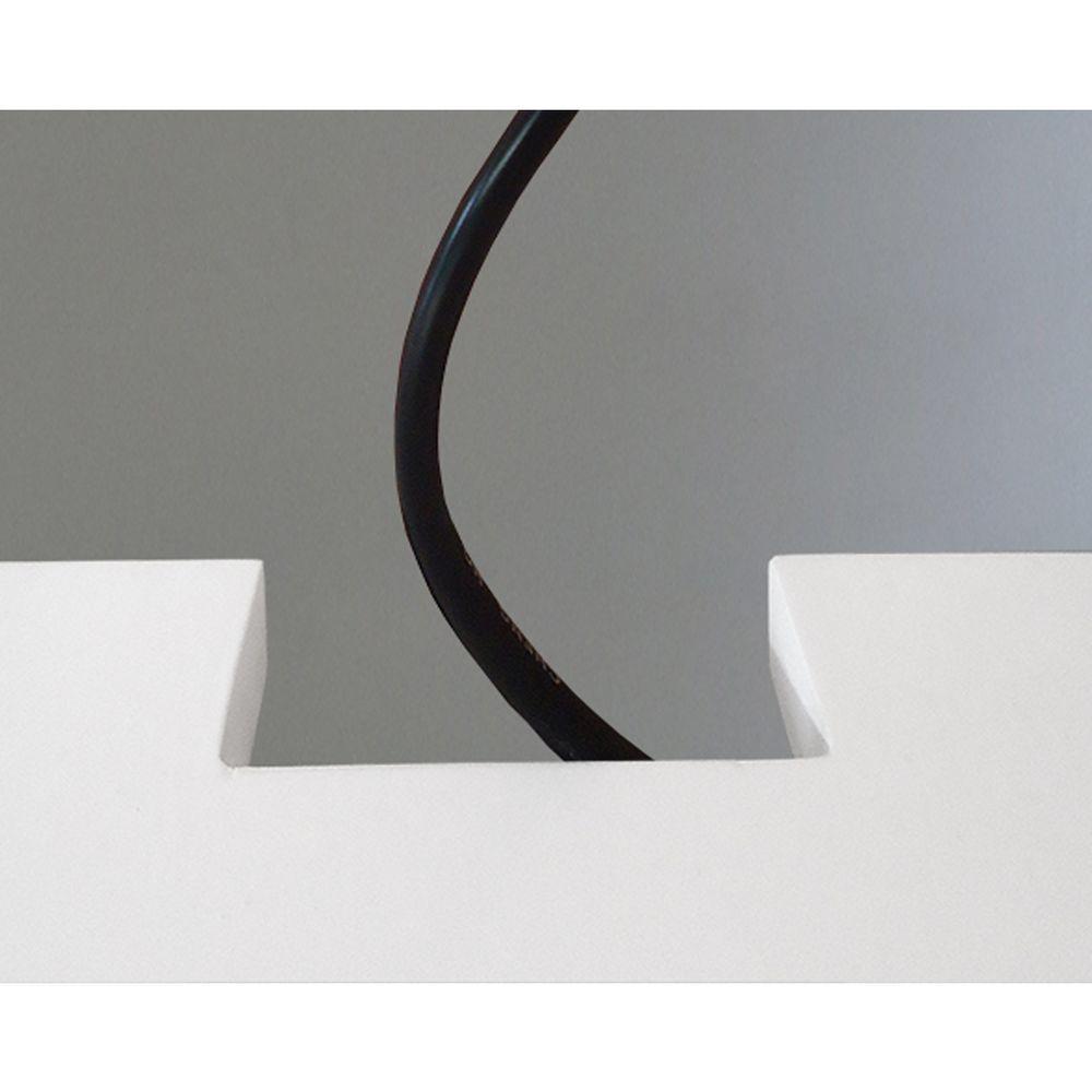 Rack Para Tv Suspenso Bancada Com Nicho E Gaveta Branco Laca - 6