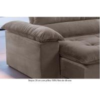 Sofá Retrátil E Reclinável Atenas 2,10m 3 Lugares Bege - 5