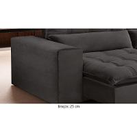 Sofá Retrátil E Reclinável Orion 2,30m 04 Lugares Txr Cinza