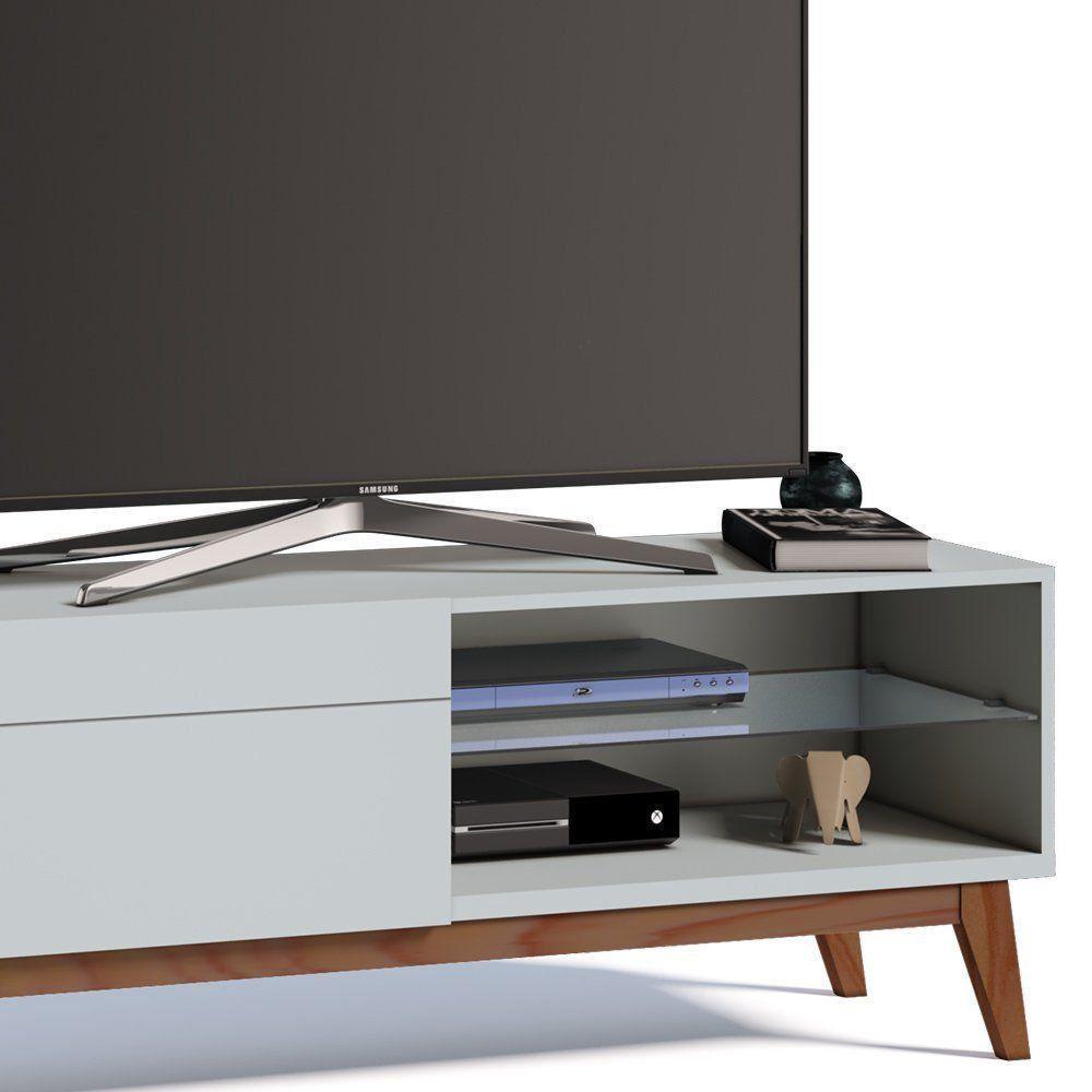 Rack Classic 146cm 1 Gaveta Branco Acetinado Imcal - 2