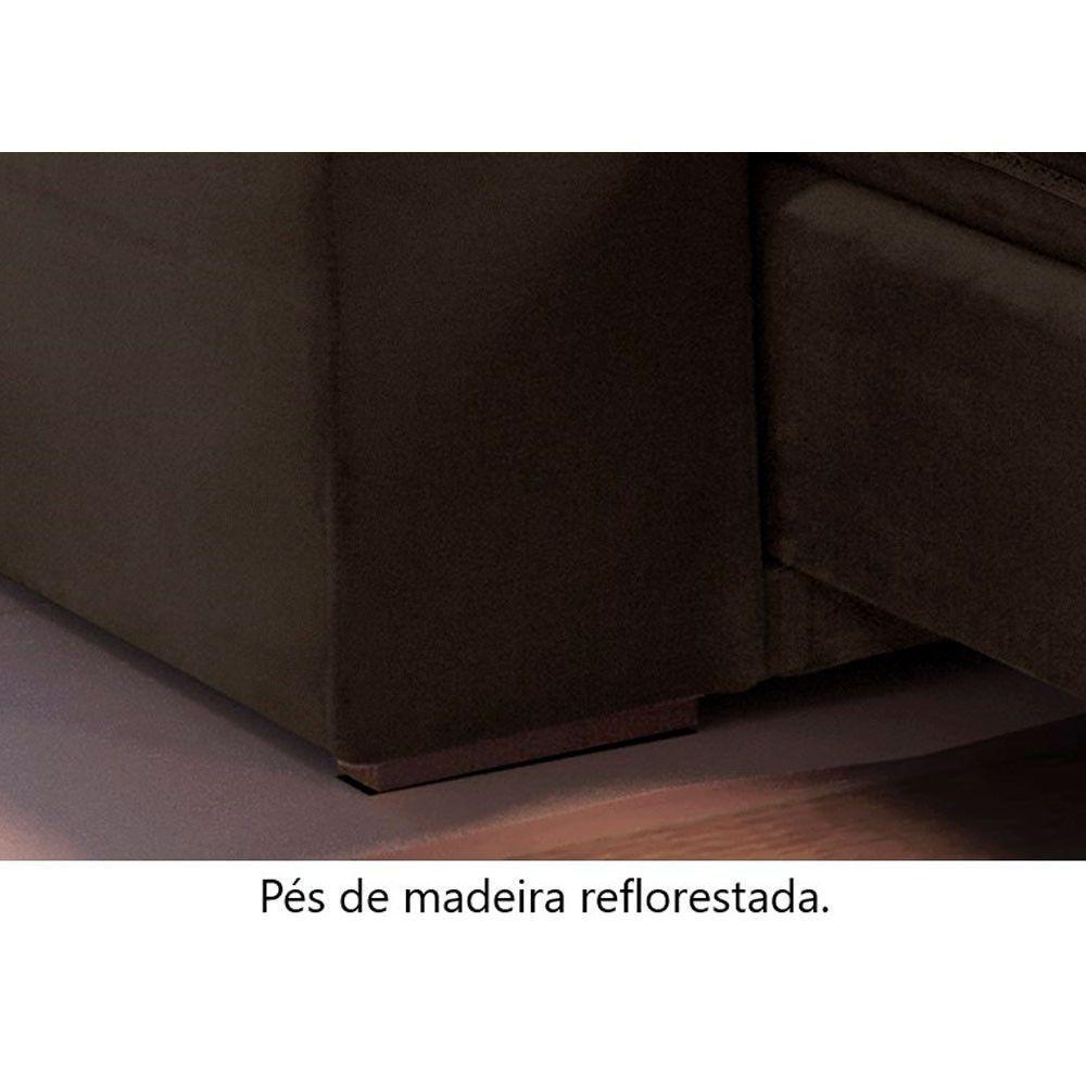 Sofá Retrátil E Reclinável Atenas 2,30m 4 Lugares Marrom - 3