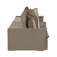 Sofá 5 Lugares 2.90 Mt Com Molas Retrátil E Reclinável Bege - 3