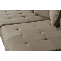 Sofá 5 Lugares 2.90 Mt Com Molas Retrátil E Reclinável Bege - 7