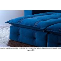 Sofá Retrátil E Reclinável 2,30m 4 Lugares Azul - 6