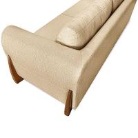 Sofá 2 Lugares 1,80m Lottus Dourado Pés Castanho-Pallazio