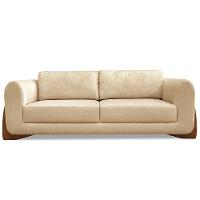 Sofá 2 Lugares 1,80m Lottus Dourado Pés Castanho-Pallazio - 7