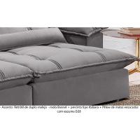 Sofá Retrátil E Reclinável Apolo 2,10m 3 Lugares Prata - 11