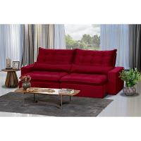 Sofá 5 Lugares 2.50 Mt Retrátil E Reclinável Vermelho - 1