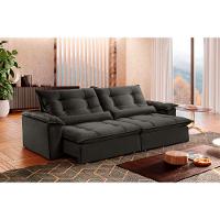 Sofá Retrátil E Reclinável Apolo 2,30m 4 Lugares Cinza - 1