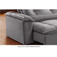 Sofá Retrátil E Reclinável Apolo 2,30m 4 Lugares Prata - 5