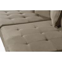 Sofá 5 Lugares 2.50 Mt Com Molas Retrátil E Reclinável Bege - 7