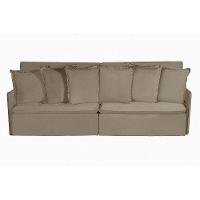 Sofá 5 Lugares 2.50 Mt Com Molas Retrátil E Reclinável Bege - 10