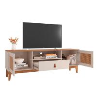 Rack Para Tv Havertz Com Pintura Efeito Palha Off White/Noce - 2