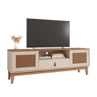 Rack Para Tv Havertz Com Pintura Efeito Palha Off White/Noce - 5