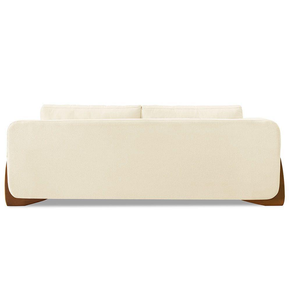 Sofá 2 Lugares 1,60m Lottus Pés Castanho-Pallazio Bege - 5