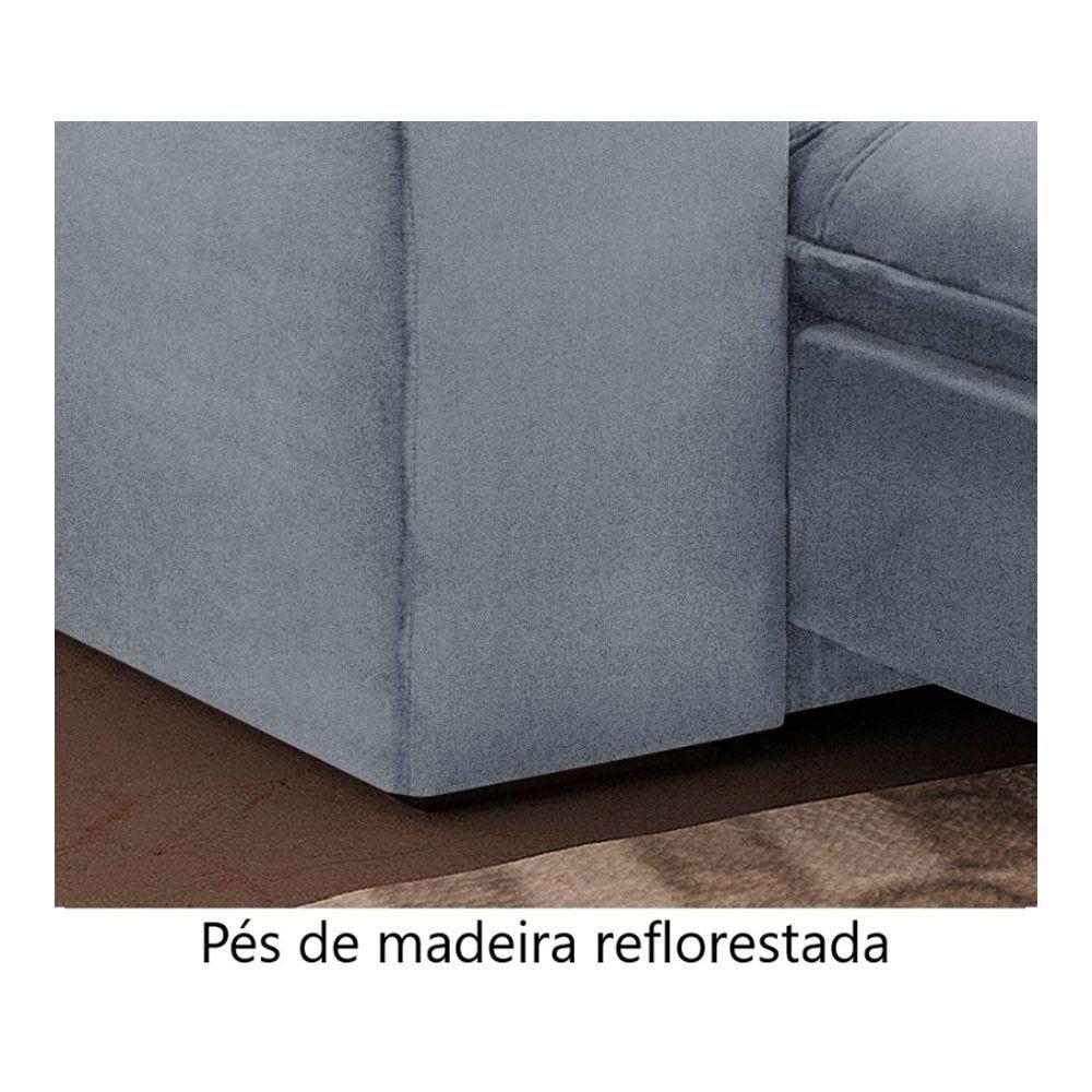 Sofá Retrátil E Reclinável Orion 2,30m 04 Lugares Txr Prata - 3