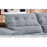 Sofá Retrátil E Reclinável Orion 2,30m 04 Lugares Txr Prata - 5