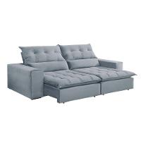 Sofá Retrátil E Reclinável Orion 2,30m 04 Lugares Txr Prata - 8