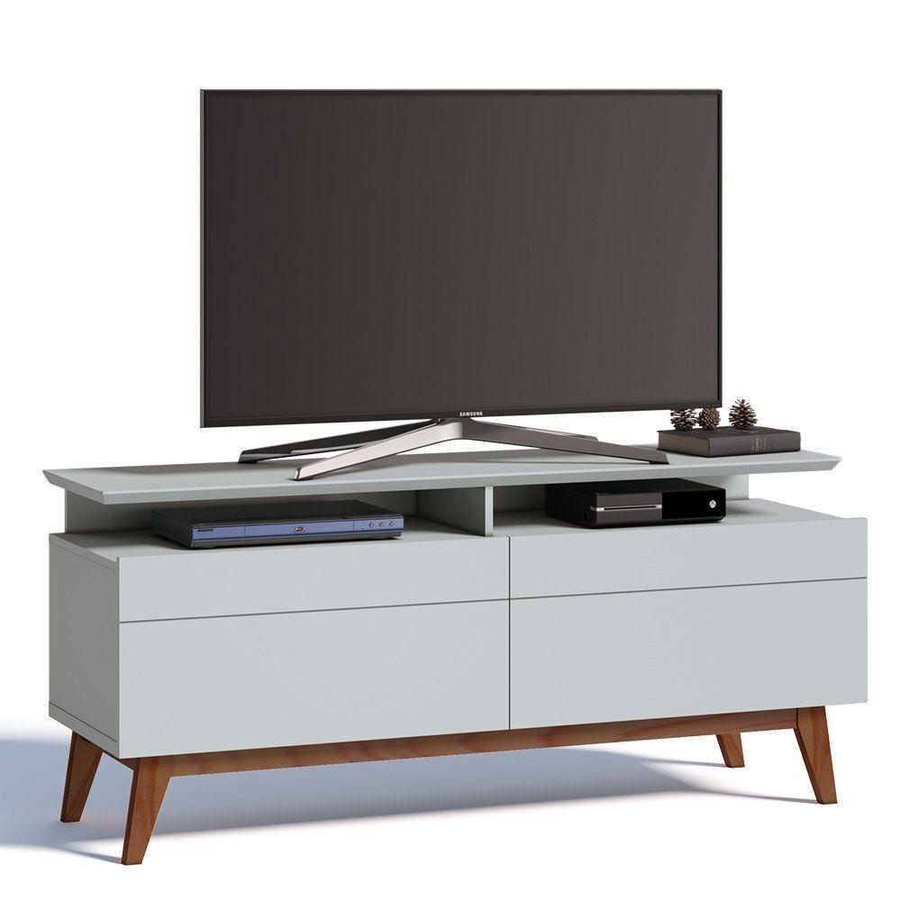 Rack Classic 146cm 2 Gavetas com Prateleira Branco Imcal - 1