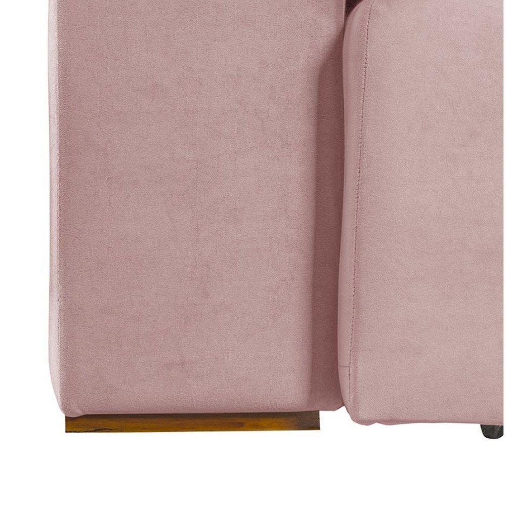 Sofá 6 Lugares 2.90 Mt Retrátil E Reclinável Veludo Rose - 2