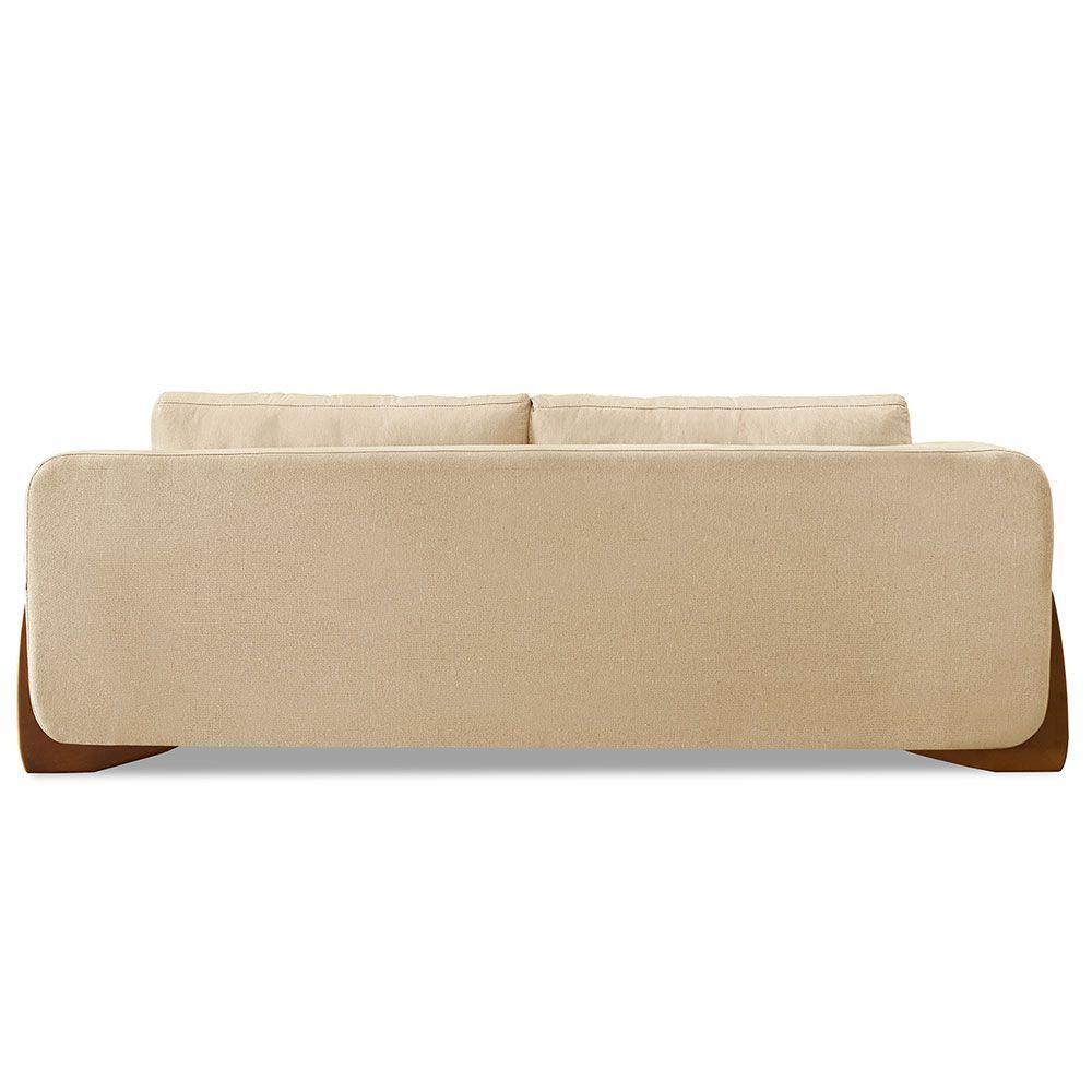 Sofá 2 Lugares 1,60m Lottus Pés Castanho-Pallazio Dourado - 5