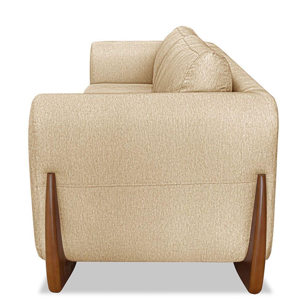 Sofá 2 Lugares 1,60m Lottus Pés Castanho-Pallazio Dourado - 6