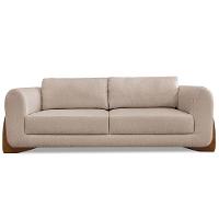 Sofá 2 Lugares 1,80m Lottus Pés Castanho-Pallazio Areia - 5