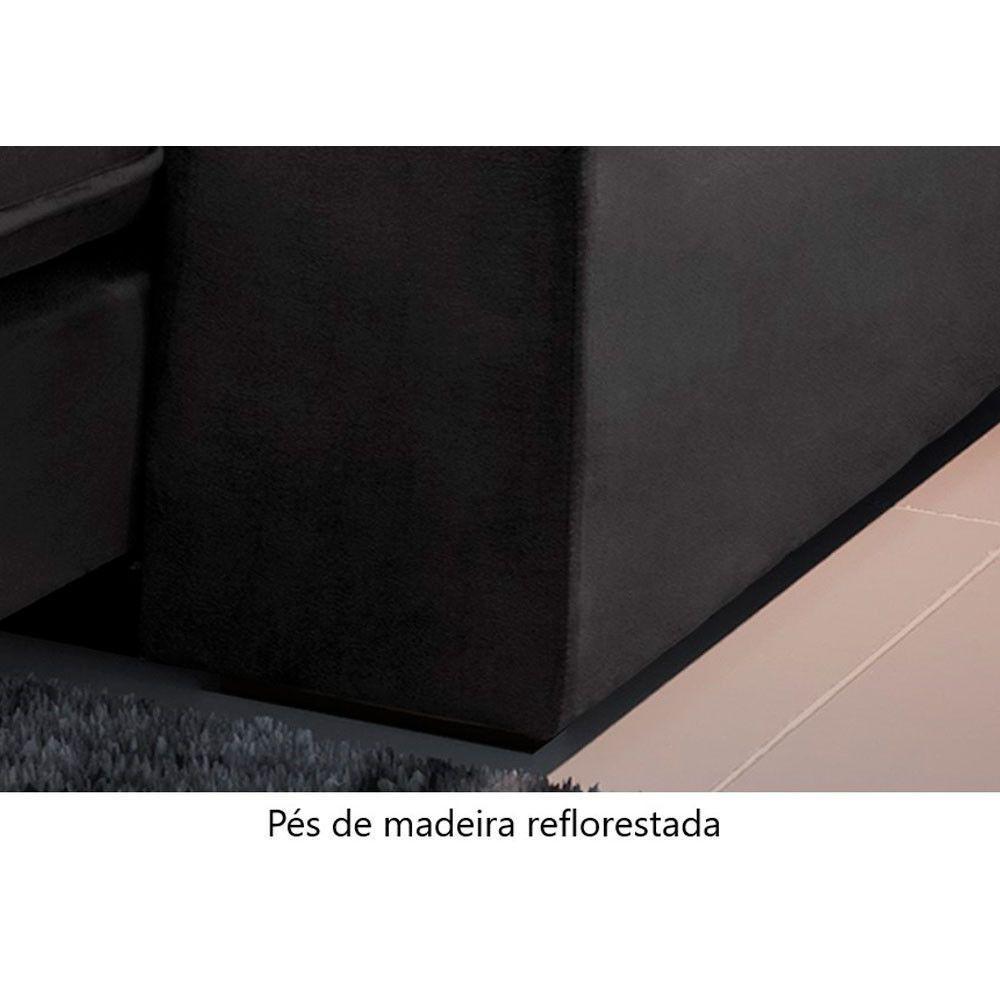 Sofá Retrátil E Reclinável Atlanta 2,50m 4 Lugares Cinza - 3