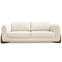 Sofá 2 Lugares 1,60m Lottus Natural Pés Castanho-Pallazio - 13