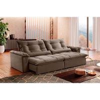 Sofá Retrátil E Reclinável Apolo 2,30m 4 Lugares Bege - 1