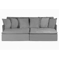 Sofá 5 Lugares 2.50 Mt Com Molas Retrátil E Reclinável Cinza - 13