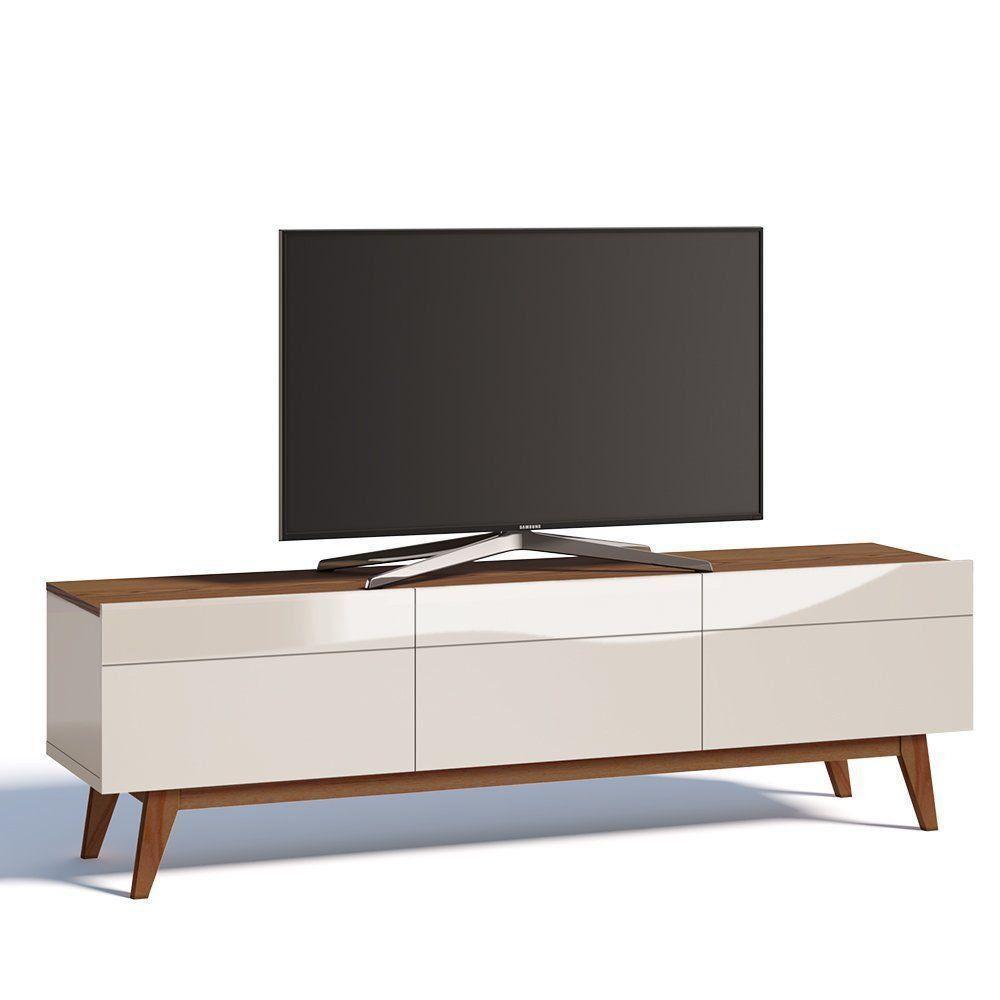 Rack Classic 180cm 3 Gavetas Off White Freijó Imcal - 1