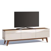 Rack Classic 180cm 3 Gavetas Off White Freijó Imcal - 1