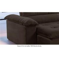 Sofá Retrátil E Reclinável Atenas 2,50m 4 Lugares Marrom - 8