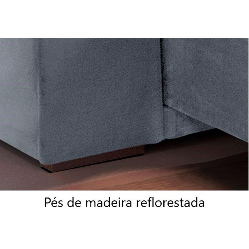 Sofá Retrátil E Reclinável Atenas 2,50m 4 Lugares Prata - 2