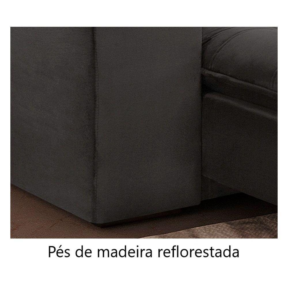 Sofá Retrátil E Reclinável Orion 2,90m 05 Lugares Txr Cinza - 3