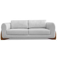 Sofá 2 Lugares 1,60m Lottus Pés Castanho-Pallazio Cinza - 7