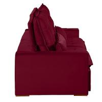 Sofá 6 Lugares 2.90 Mt Retrátil E Reclinável Veludo Vermelho - 11