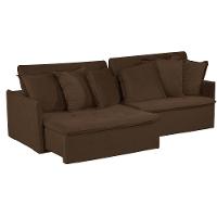 Sofá 5 Lugares Com Molas Retrátil E Reclinável Marrom - 5