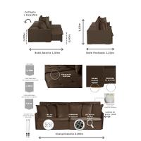 Sofá 5 Lugares Com Molas Retrátil E Reclinável Marrom - 9