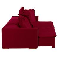 Sofá 5 Lugares Com Molas Retrátil E Reclinável Vermelho - 6