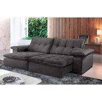 Sofá Retrátil E Reclinável Atlanta 1,80m 02 Lugares Cinza - 1