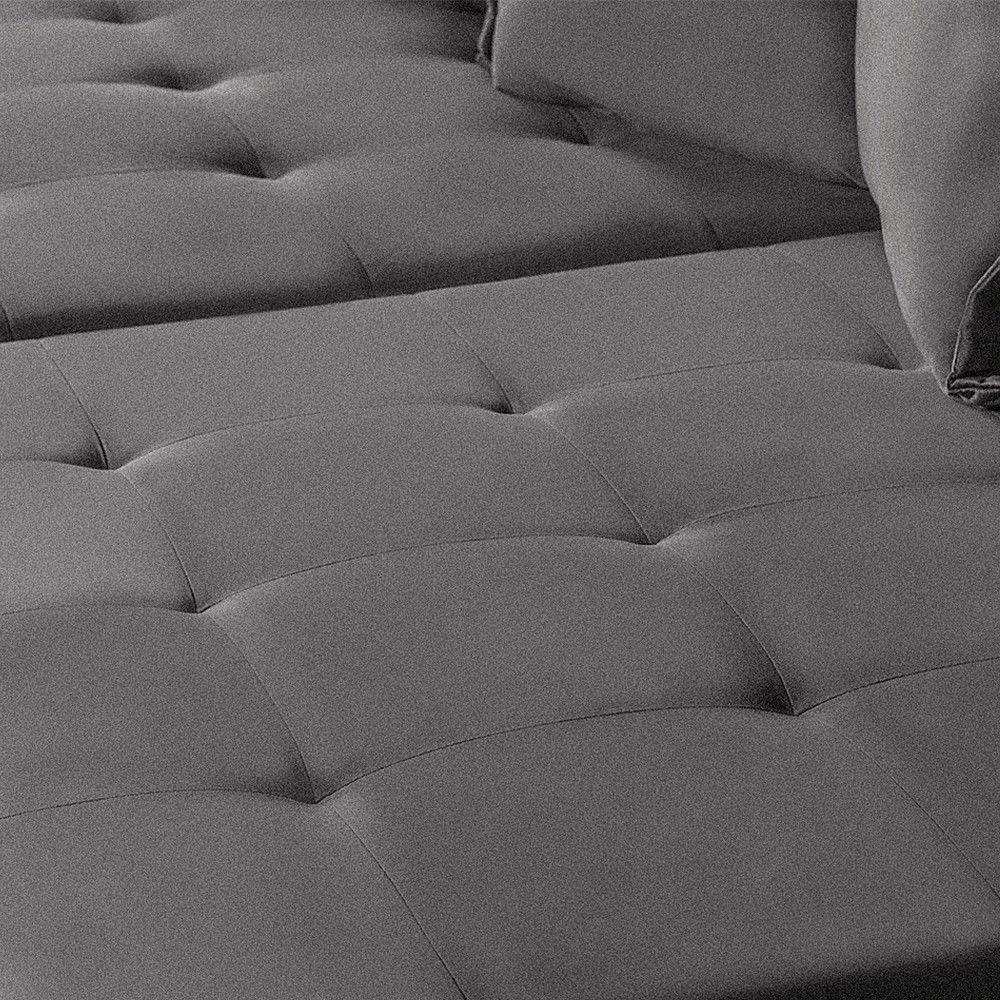 Sofá 6 Lugares 2.90 Mt Com Molas Retrátil E Reclinável Cinza - 3